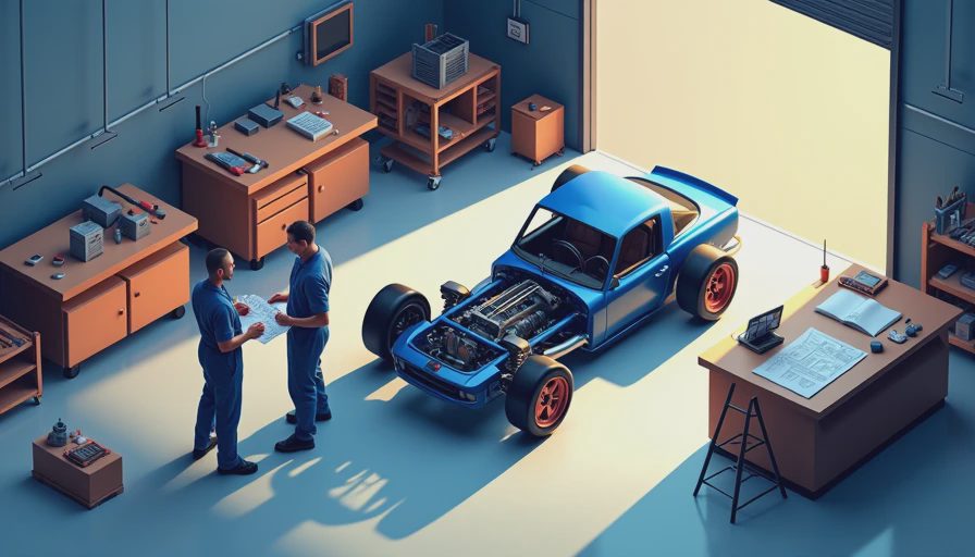 Visual context for car rotisserie plans